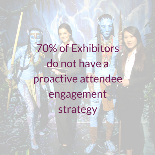 70% of exhibitors do not have a proactive attendee engagement strategy